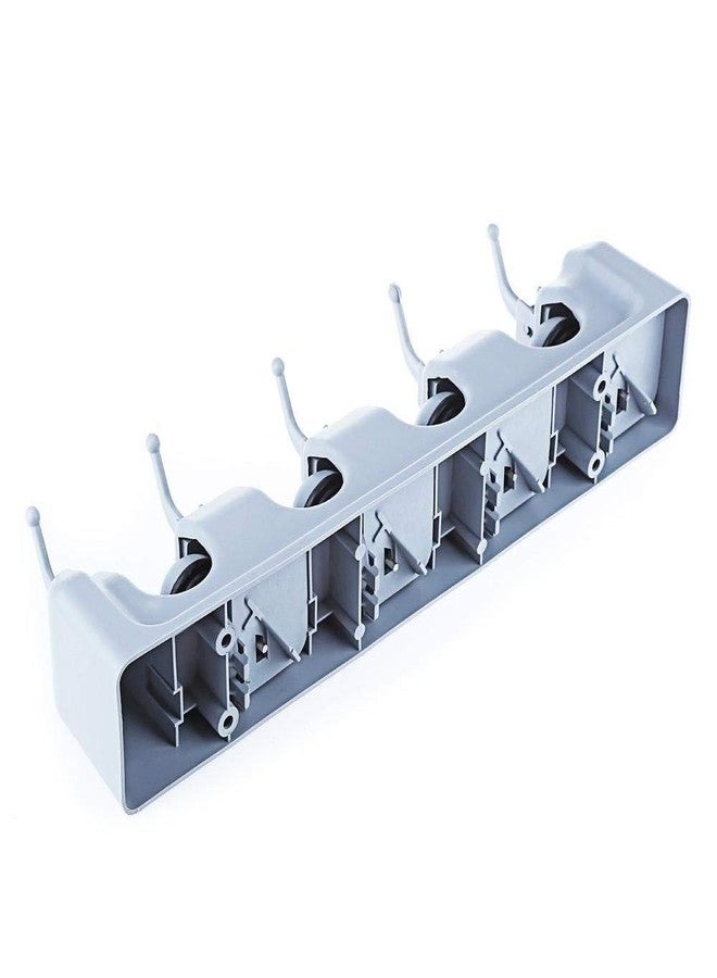 Sprade Garage Storage 5 Position with 6 Hook Holder,Wall Mount Mop & Broom Holder Stand,Kitchen Bathroom Closet Broom Rack - Image 5